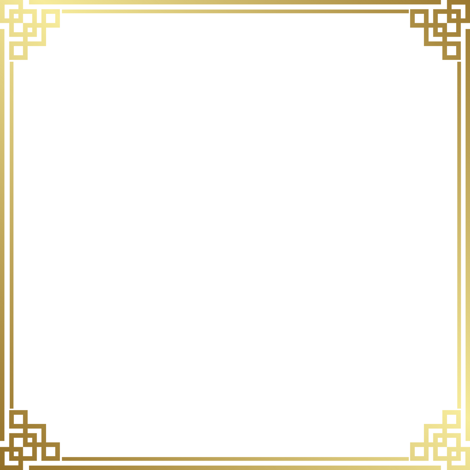Chinese Luxury Gold Border Frame